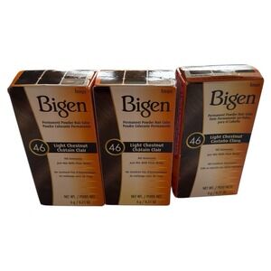 Bigen Hair Powder Color #46 Light Chestnut‎ 0.21 oz - THREE PACK New